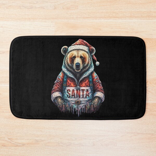 Item preview, A bear dressed as Santa,glitter style sparkle Shine, typography, anime designed and sold by pugshowsfashion.