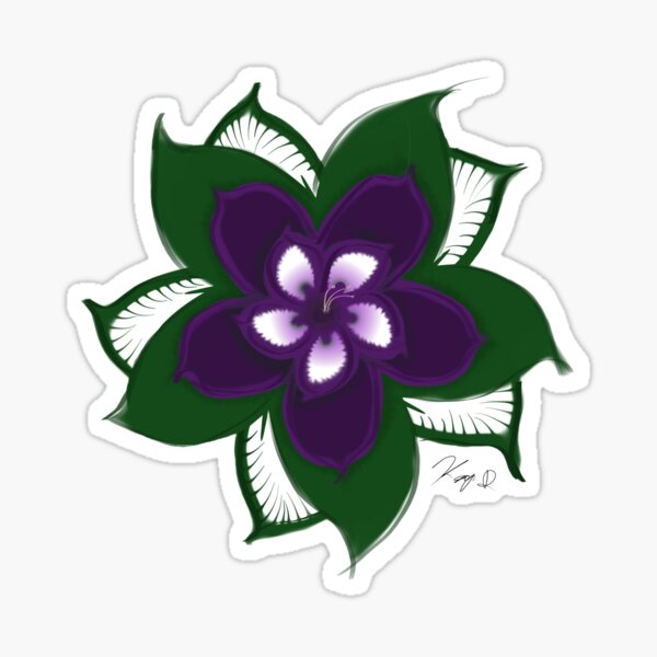 Tropical flower pen drawing Sticker