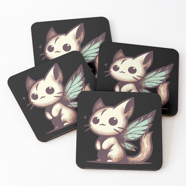 Item preview, Retro Vintage Kawaii Magical Fairy Cat designed and sold by TomFrontierArt.
