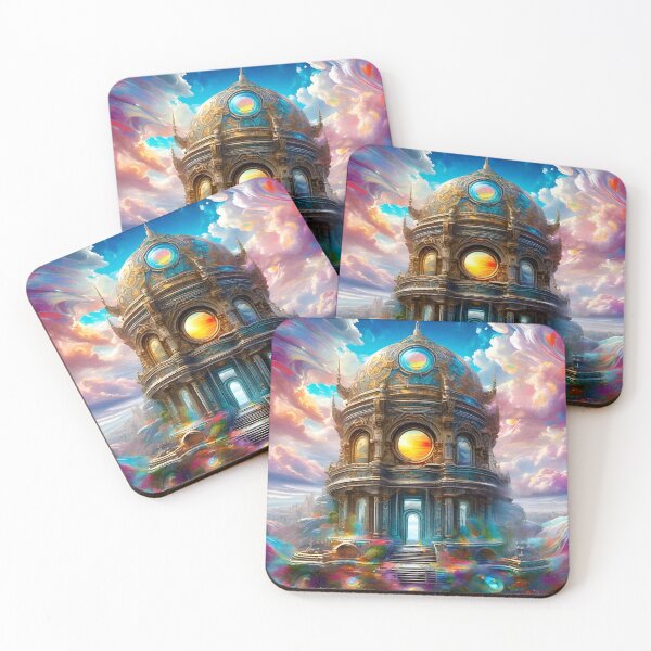 Artikelvorschau, Dreamscape Castle in the Clouds – Surreale Fantasy-Kunst entworfen und verkauft von Delerat7.