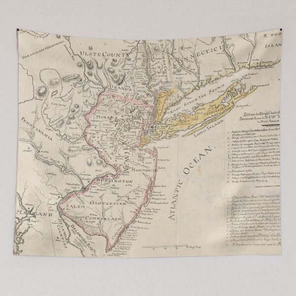 Item preview, Vintage Map of New Jersey (1780) designed and sold by BravuraMedia.