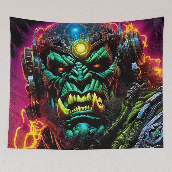 Item preview, Cyber Orc - Surreal Sci Fi Fantasy art designed and sold by Delerat7.