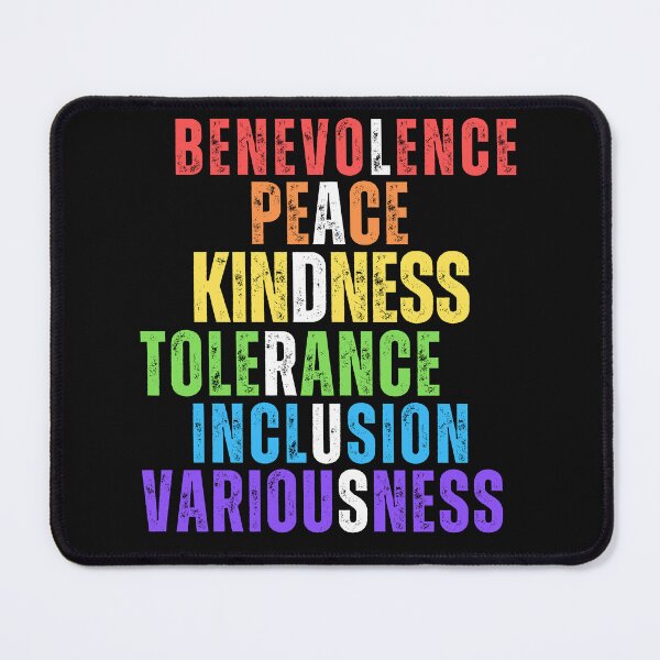 Item preview, Benevolence peace Kindness tolerance INCLUSION variousness Human Rights T-Shirt Classic T-Shirt designed and sold by Rockty.