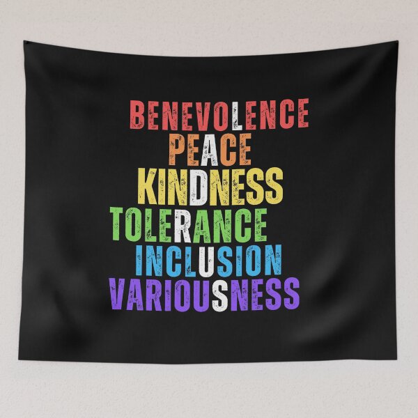 Item preview, Benevolence peace Kindness tolerance INCLUSION variousness Human Rights T-Shirt Classic T-Shirt designed and sold by Rockty.