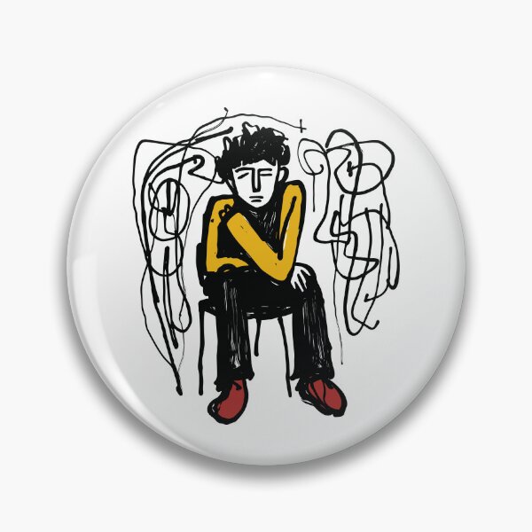 Item preview, Depressed Man Sketch Illustration designed and sold by MadSwellDesigns.