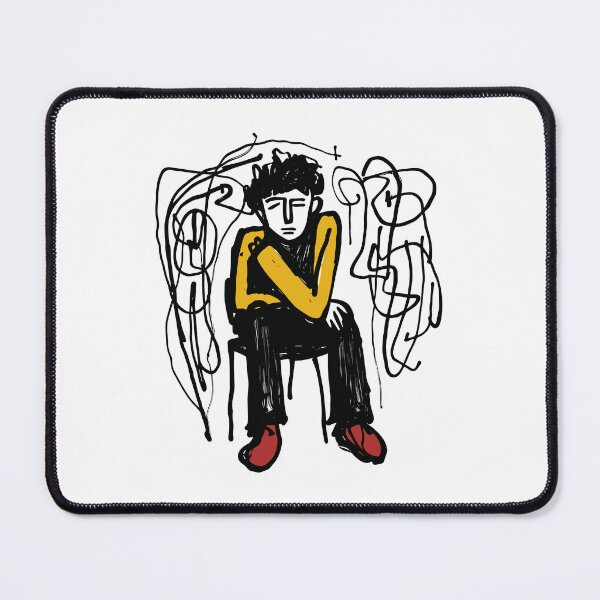 Item preview, Depressed Man Sketch Illustration designed and sold by MadSwellDesigns.