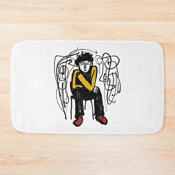 Item preview, Depressed Man Sketch Illustration designed and sold by MadSwellDesigns.
