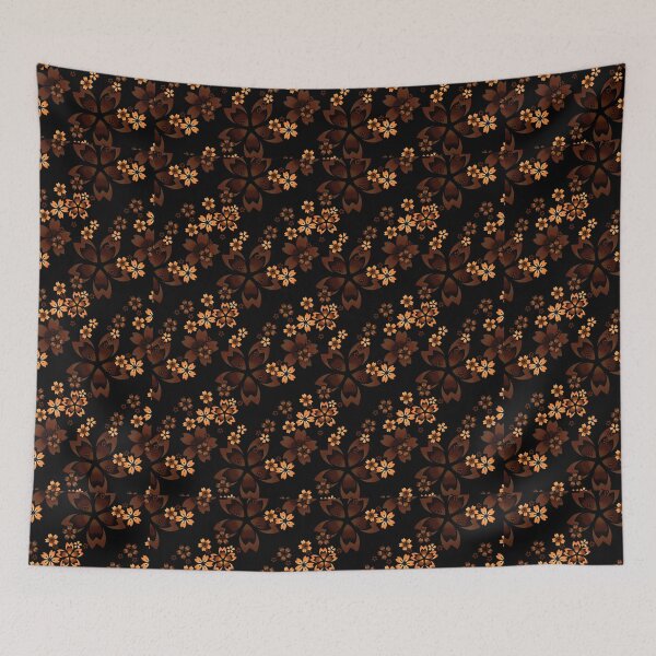 Item preview, Patrón de flores japonesas kimono yukata designed and sold by ThePurplePrints.