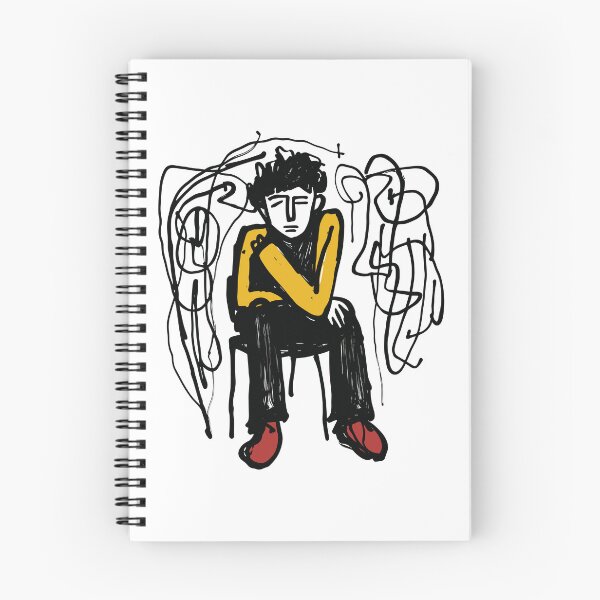 Item preview, Depressed Man Sketch Illustration designed and sold by MadSwellDesigns.