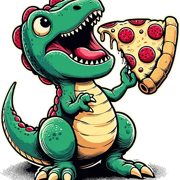 Artwork thumbnail, Pizza-Rex by Pattern-Parade