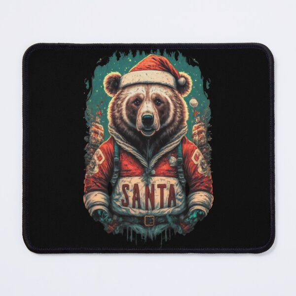 Item preview, A bear dressed as Santa,glitter style sparkle Shine, typography, anime designed and sold by pugshowsfashion.