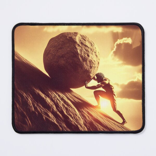 Item preview, Sisyphus - The Eternal Struggle designed and sold by ClassicRetroism.