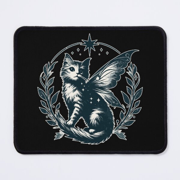 Item preview, Retro Vintage Magical Fairy Cat designed and sold by TomFrontierArt.