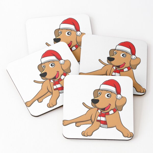 Item preview, A Merry Canine in Santa's Cap designed and sold by Ink Bloom Studio ⭐⭐⭐⭐⭐.