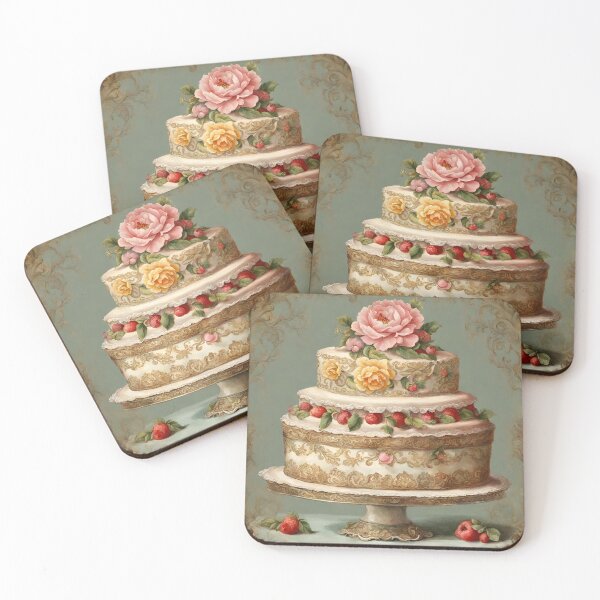 Item preview, Antique Cake with Flowers and Fruit  designed and sold by klmcmo70.