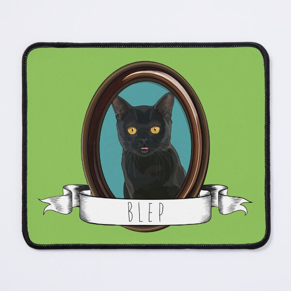Item preview, Framed Portrait of a Black Bombay Cat Blep designed and sold by Carleah Unique.