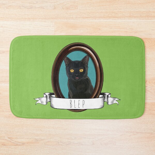 Item preview, Framed Portrait of a Black Bombay Cat Blep designed and sold by Carleah Unique.