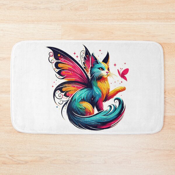 Item preview, Magical Colorful Fairy Cat With Butterfly designed and sold by TomFrontierArt.