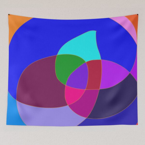Item preview, Colorful Abstract Composition with Geometric Shapes and Flowing Lines designed and sold by masabo.