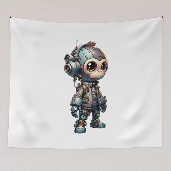 Item preview, Cute Cyberpunk Robot Monkey! designed and sold by kukamatsu.