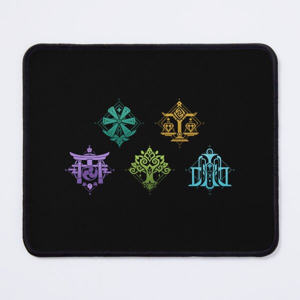 Item preview, Teyvat regions logos Genshin Impact designed and sold by damomonkey.