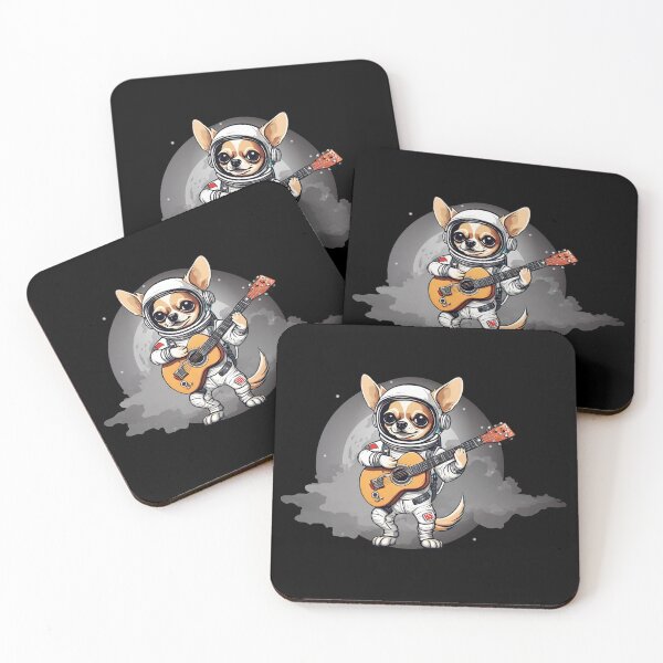 Item preview, GUITARIST ASTRONAUT CHIHUAHUA – adorable chihuahua puppy – chihuahua puppy astronaut - chihuahua cosmonaut puppy  designed and sold by Musicians-world.