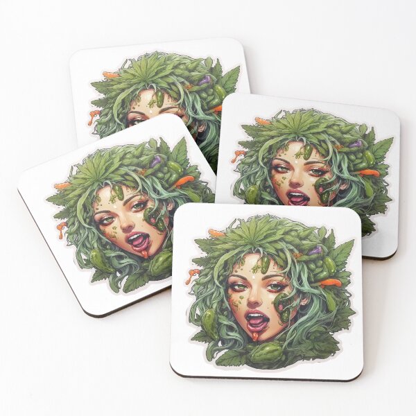 Item preview, Pickle Salad Face and Hot Hippie Dread Head woman designed and sold by wojysmokes.