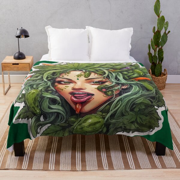 Item preview, Pickle Salad Face and Hot Hippie Dread Head woman designed and sold by wojysmokes.