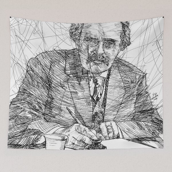 Item preview, G. K. CHESTERTON ink portrait.1 designed and sold by lautir.