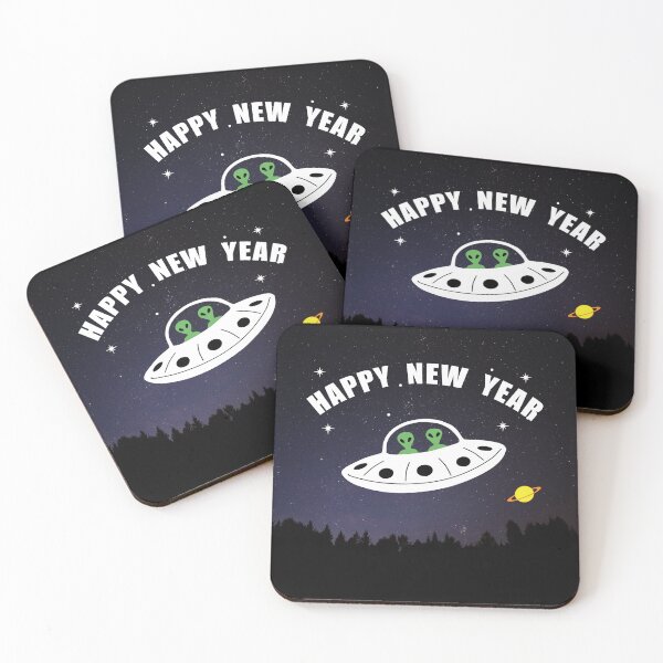 Item preview, Happy New Year Alien UFO designed and sold by Chelsealuv Krigbaum.