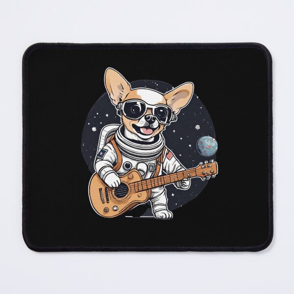 Item preview, GUITARIST ASTRONAUT CHIHUAHUA 2 – adorable chihuahua puppy – chihuahua puppy astronaut - chihuahua cosmonaut puppy designed and sold by Musicians-world.