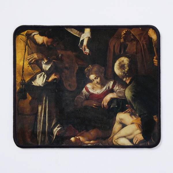 Item preview, Italian Caravaggio Nativity with St Francis & St Lawrence Painting designed and sold by Under-TheTable.