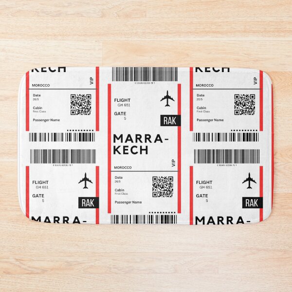 Item preview, Marrakech, Morocco Airplane Boarding Pass designed and sold by RoamInk.
