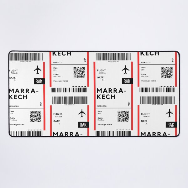 Item preview, Marrakech, Morocco Airplane Boarding Pass designed and sold by RoamInk.