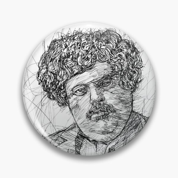 Item preview, G. K. CHESTERTON ink portrait .2 designed and sold by lautir.