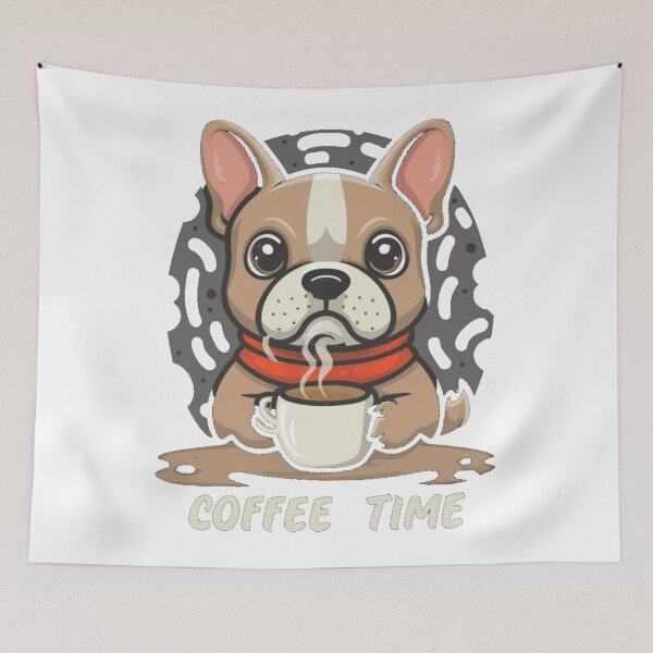 Item preview, French Bulldog Coffie Time designed and sold by Gizabella.