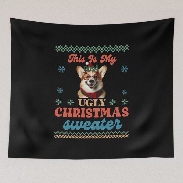 Item preview, "Joyful Pembroke Welsh Corgi 2024 Ugly Christmas Sweater " designed and sold by Xhevahir.