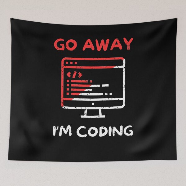 Item preview, Go away i'm coding designed and sold by Gilpro Designs.