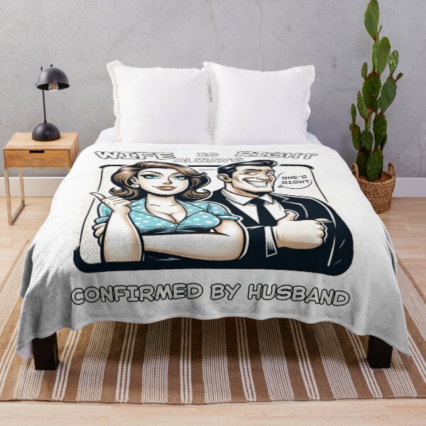 Item preview, The Wife is Always Right Funny Gift For Your Other Half designed and sold by PapaMikeCrafts.