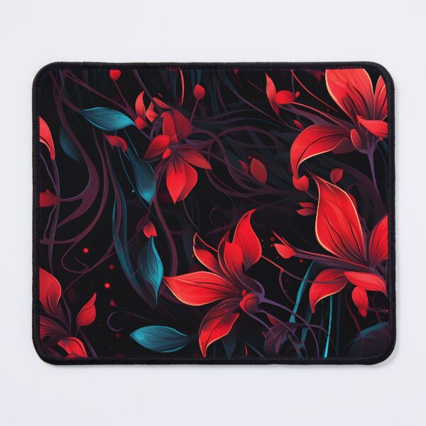 Item preview, deep dark red and black flower bed set designed and sold by Chroma-Studio.