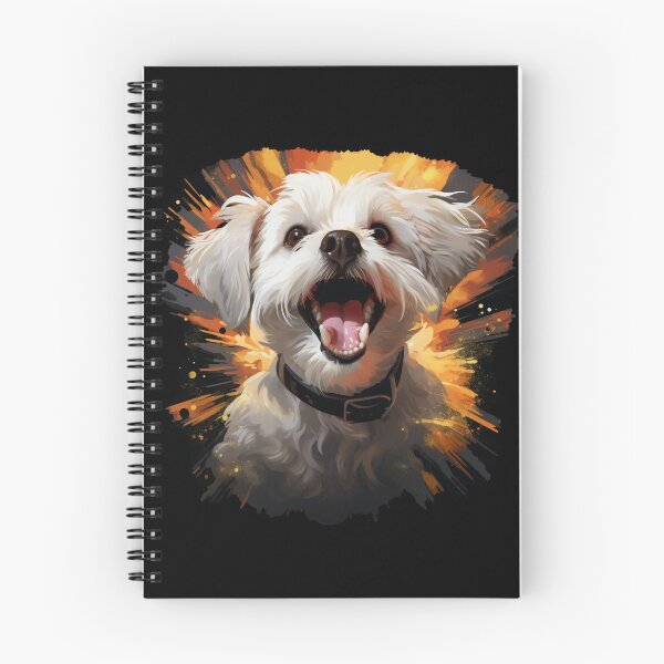 Item preview, Feliz perro blanco maltés designed and sold by SkyEditor.