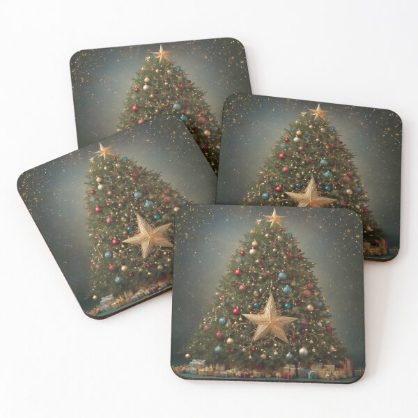 Item preview, Glimmering Elegance: A Radiant Christmas Tree Delight designed and sold by RedArtG09.
