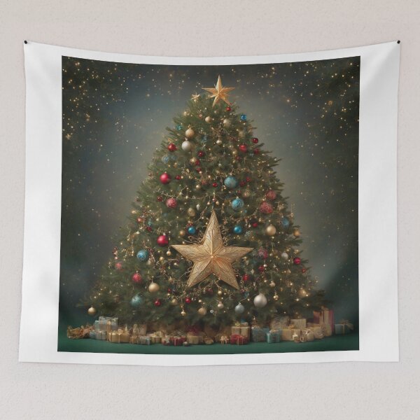 Item preview, Glimmering Elegance: A Radiant Christmas Tree Delight designed and sold by RedArtG09.