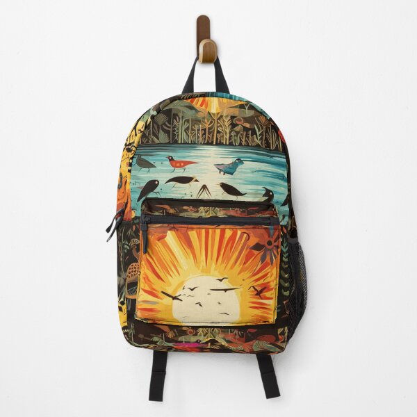 Item preview, Sunrise in Bird Sanctuary Folk Art Style designed and sold by Neika Shimm Designs.