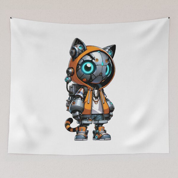 Item preview, Cute Cyberpunk Robot Tiger! designed and sold by kukamatsu.
