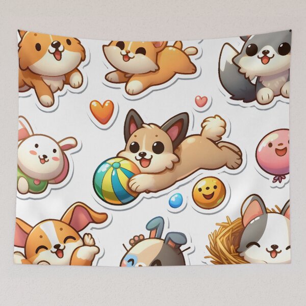 Item preview, Furry Frolics: Joyful Moments with Beloved Pets designed and sold by AI-Only Creations.