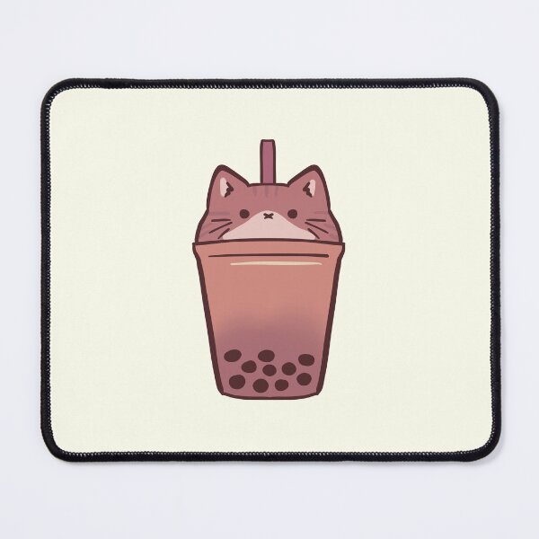 Item preview, boba cat illustration designed and sold by Mayarart.