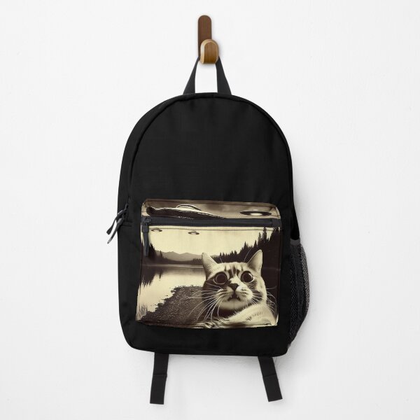 Item preview, Cat selfie with UFO designed and sold by TomFrontierArt.