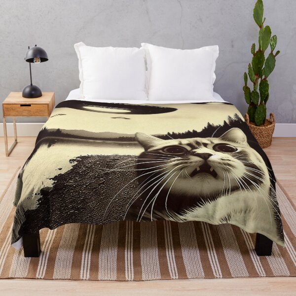 Item preview, Cat selfie with UFO designed and sold by TomFrontierArt.