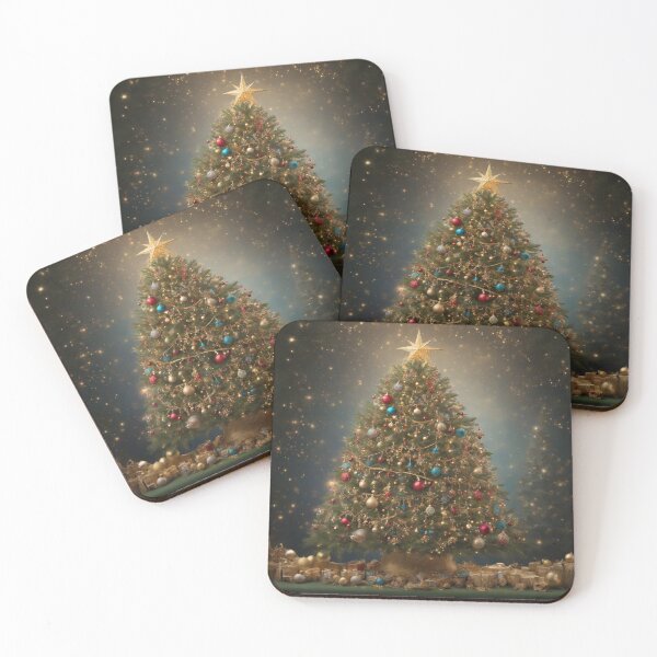 Item preview, Golden Starlight: A Meticulously Decorated Christmas Tree Showcase designed and sold by RedArtG09.